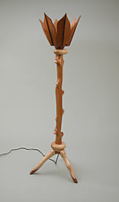 Floor Lamp 8 by Charles Adams (Wood Floor Lamp)