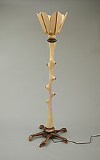 Floor Lamp 7 by Charles Adams (Wood Floor Lamp)