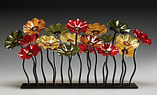 Breckenridge Glass Flower Garden by Scott Johnson and Shawn Johnson (Art Glass Sculpture)
