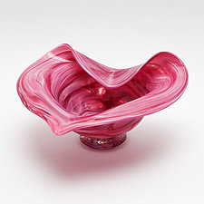 Pink Heart Bowl by Bryan Goldenberg (Art Glass Bowl)