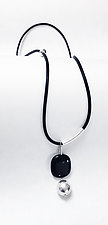 Black Elegance Necklace by Dagmara Costello (Silver & Rubber Necklace)