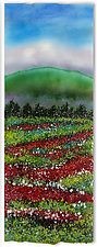 South Slope Poppy Fields by Anne Nye (Art Glass Wall Art)