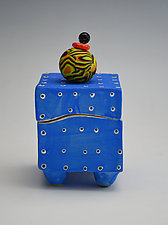 Blue Dotted Box by Vaughan Nelson (Ceramic Box)