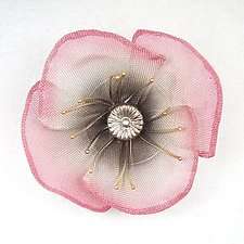 Poppy Pin by Sarah Cavender (Metal Brooch)