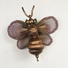 Bumble Bee Brooch by Sarah Cavender (Metal Brooch)