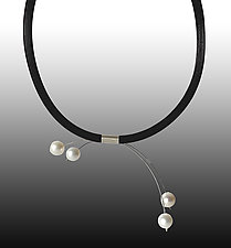 Pendulum Necklace by Dagmara Costello (Rubber and Pearl Necklace)