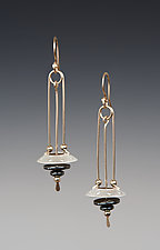 Skytites Earrings by Carolyn Zakarija (Gold, Silver & Stone Earrings)