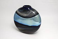 Three Part Flattened Spheres by Bryan Goldenberg (Art Glass Vase)