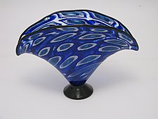 Mosaic Fan Shaped Vase by Bryan Goldenberg (Art Glass Vase)