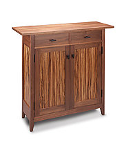 Zebra Two-Drawer Side Cabinet by Tom Dumke (Wood Cabinet)