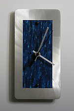Skinny Mini Wall Clock by Linda Lamore (Painted Metal Clock)