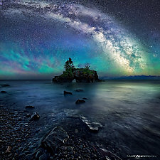 Milky Way over Hollow Rock by Matt Anderson (Color Photograph)