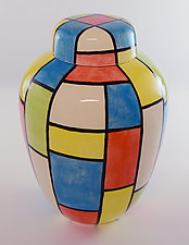 Square Dance Jar by Rod Hemming (Ceramic Vessel)
