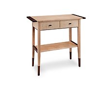 Tiger Maple Two Drawer Hall Table by Tom Dumke (Wood Side Table)