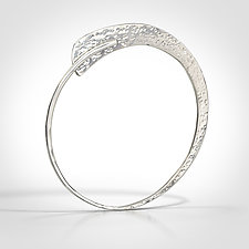 Forged Zen Circle Bangle Bracelet by Susan Panciera (Silver Bracelet)