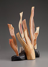 Seaweed Sculpture II by Aaron Laux (Wood Sculpture)