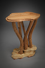 Squash Blossom Side Table by Aaron Laux (Wood Side Table)