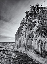 Angelic Blessing - North Shore of Lake Superior by J.L. Rodman (Black & White Photograph)