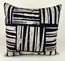Wide Weave Square Pillow by Ayn Hanna (Cotton & Linen Pillow)