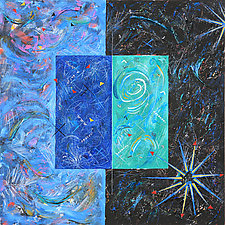 Stargazer 1 by Betty Green (Mixed-Media Painting)