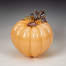 Autumnal Pumpkins by Treg  Silkwood (Art Glass Sculpture)