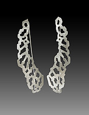 Long Wire Shattered Earrings by Joanna Nealey (Silver Earrings)
