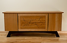 Line Design Media Cabinet by David Kellum (Wood Cabinet)