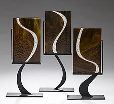 Three Dancers by Denise Bohart Brown (Art Glass Sculpture)