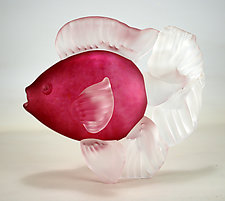 Rose Fish by Andrew Shea (Art Glass Sculpture)