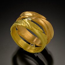 Green & Yellow Band by Rosario Garcia (Gold & Stone Ring)