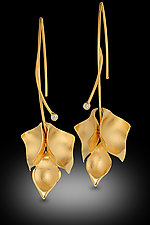 Flower Earrings by Rosario Garcia (Gold & Stone Earrings)