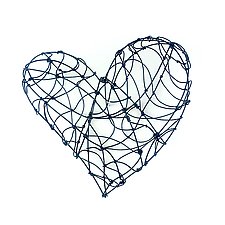 9 Wire Heart by Barbara Gilhooly (Metal Wall Sculpture)