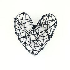 Small Love Line Heart by Barbara Gilhooly (Metal Wall Sculpture)