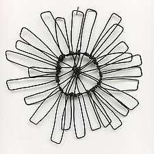 Wire Bloomer 6 by Barbara Gilhooly (Metal Wall Sculpture)
