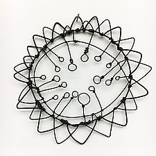 Wire Bloomer 9 by Barbara Gilhooly (Metal Wall Sculpture)