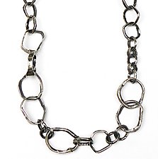 Hammered Hoops Chain by Lauren Passenti (Silver Necklace)