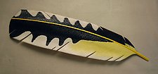 Eastern Flicker Feather by Michael Dupille (Art Glass Wall Sculpture)