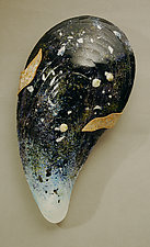 Grand Moule in Black by Michael Dupille (Art Glass Wall Sculpture)