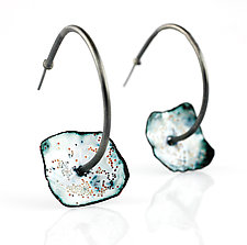 Ejecta Hoop by Lisa LeMair (Enameled Earrings)