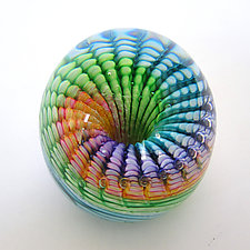 Rainbow Paperweight by April Wagner (Art Glass Paperweight)