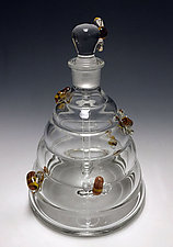 Beehive Perfume Bottle by Sage Churchill-Foster (Art Glass Perfume Bottle)