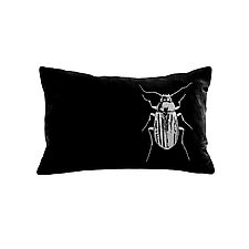 Gilded Luxe Beetle Pillow by Helene Ige (Velvet Pillow)