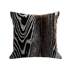 Gilded Luxe Metallic Woodgrain Pillow by Helene Ige (Velvet Pillow)