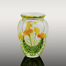 Poppies Vase by Orient & Flume Art Glass (Art Glass Vase)