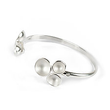 Pearl Acacia Cluster Cuff by Emily Hunziker Phillips (Silver & Stone Bracelet)