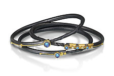Once in a Blue Moon Bracelet Set by Christine Mackellar (Gold, Silver & Stone Bracelet)