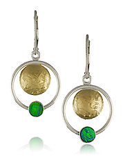 Orbit Earrings by Idelle Hammond-Sass (Gold & Stone Earrings)