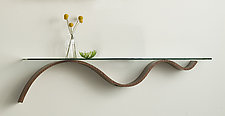 Sinuous Shelf by Richard Judd and James Papadopoulos (Wood Shelf)