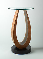 Tong Pedestal by Richard Judd (Wood Side Table)