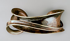 Bronze Single Overlay Cuff by Nancy Linkin (Bronze Bracelet)